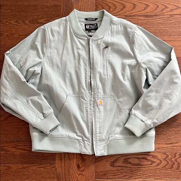 Carhartt Women's Rugged Flex Crawford Bomber canvas jacket size XL - Picture 2 of 9
